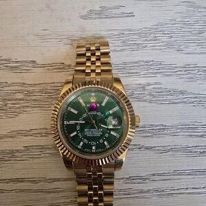 Gold and Green Men's LUXURY  Watch